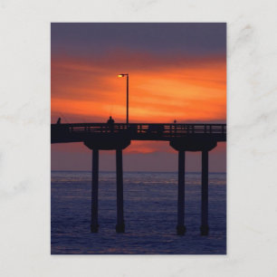 Cartão Postal Pôr do sol sobre a ponte