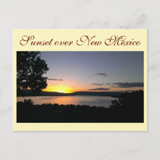Cartão Postal Por do sol sobre New mexico