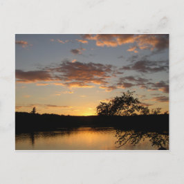 Cartão Postal Pôr do sol sobre o Lago St. George, Maine