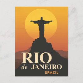 Cartão Postal Pôr do Sol Sobre o Rio de Janeiro