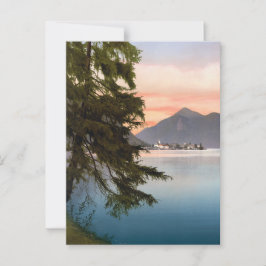 Cartão Postal Pôr do sol sobre um lago alemão