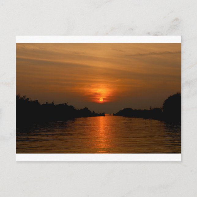 Cartão Postal Pôr do sol veneziano (Frente)