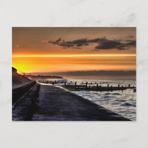 Cartão Postal pôr do sol Walcott promenade