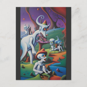 Cartão Postal Por Favor, Não Coma a Arte, Cara - Ken Gage Art