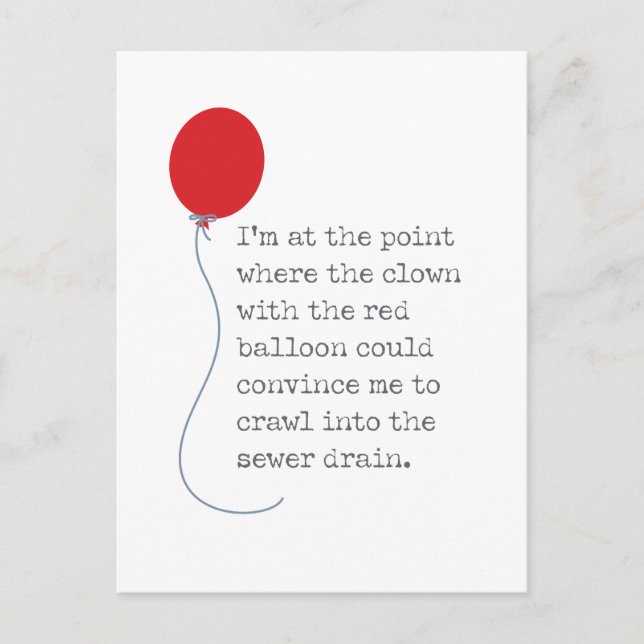 Cartão Postal Por isso, durante este ano, seguirei o palhaço em  (Frente)