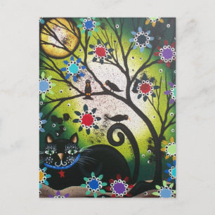 Cartão Postal Por Lori Everett_Day Do Gato Morto_Preto,Gatos