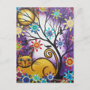 Cartão Postal Por Lori Everett_ Day Of Dead_Mexican_Cat