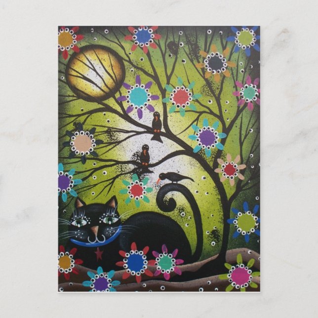 Cartão Postal Por Lori Everett_ Day Of The Dead, Mexicano, Black (Frente)