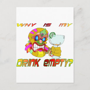 Cartão Postal Por que a minha bebida está vazia?