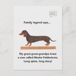 Cartão Postal Por que os dachshunds têm espinhas tão longas? - p