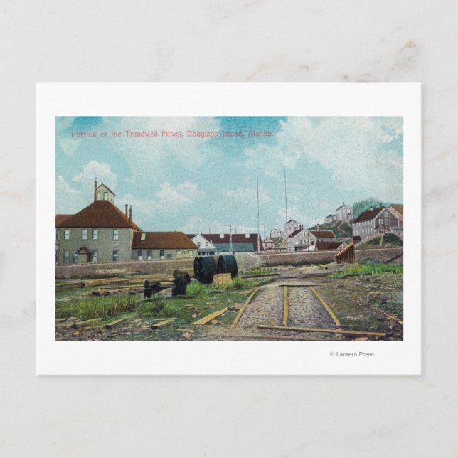 Cartão Postal Porção das Minas Treadwell, Ilha Douglass, AK (Frente)