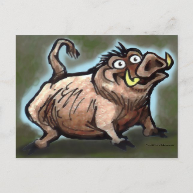 Cartão Postal Porco selvagem (Frente)