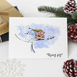 Cartão Postal Porco Voador - Atleta Legal de Porco de Esqui<br><div class="desc"></div>
