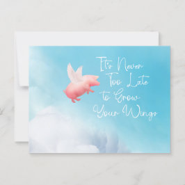 Cartão Postal Porco Voador Cresce As Asas