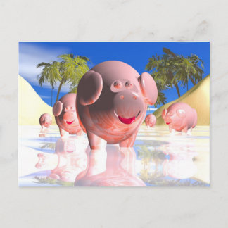 Cartão Postal Porcos pequenos