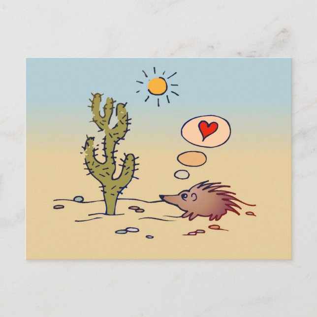 Cartão Postal Porcupine Love (Frente)