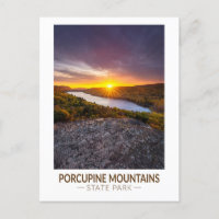 Porcupine Mounates State Park Michigan Watercolor