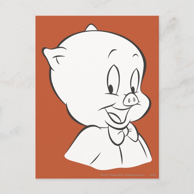Cartão Postal Porky Pig Expressivo 4 (Frente)