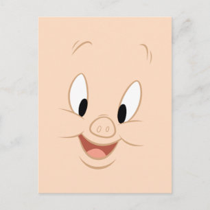 Cartão Postal Porky Pig Smiling Face