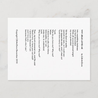 Cartão Postal PORQUE JESUS ME AMA - Cartão-postal