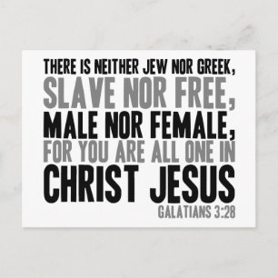 Cartão Postal Porque vocês são todos um em Jesus Cristo