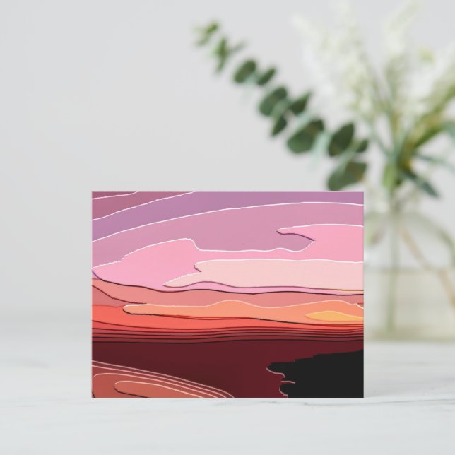 CARTÃO POSTAL PÔRS DO SOL (Em pé/Frente)