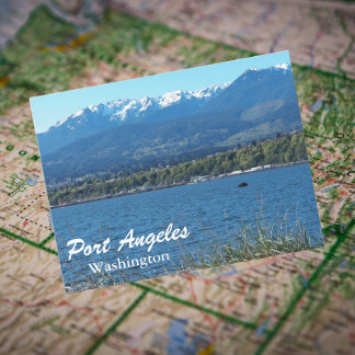 Cartão Postal Port Angeles, Viagem de Washington Foto