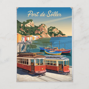 Cartão Postal Port de Soller Mallorca Vintage