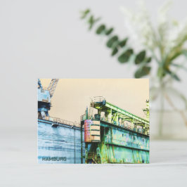 Cartão Postal Port Dock de Hamburgo - Sachers Art -