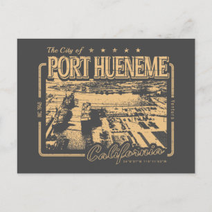 CARTÃO POSTAL PORT HUENEME CALIFÓRNIA VINTAGE - BASE NAVAL