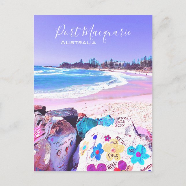 Cartão Postal Port Macquarie NSW, cenário de viagem da Austrália (Frente)