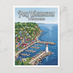 Cartão Postal Port Washington Lakeshore Wisconsin