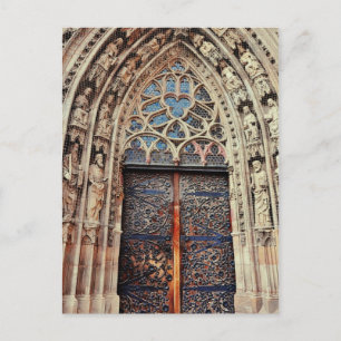 Cartão Postal Porta da igreja de Nuremberg