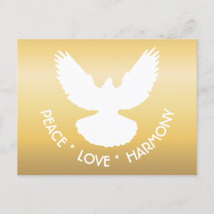 Cartão Postal Porta da Paz em Voo Branco sobre o Dourado Simples