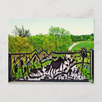 Cartão Postal Porta De Arte Metálica Em Loop De Cidade Selvagem,