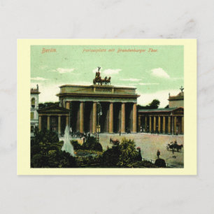 Cartão Postal Porta de Brandemburgo 1906, Berlim, Alemanha Vinta