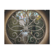 porta de ferro forjado redonda de Charleston SC ja