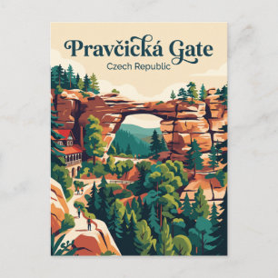 Cartão Postal Porta de Pravčice República Tcheca
