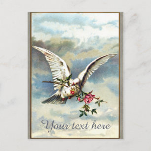 Cartão Postal Porta de queda com Rosas