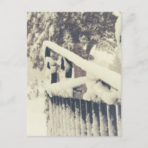 Cartão Postal Porta do Cemitério de inverno
