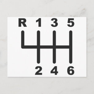 Cartão Postal Porta do deslocamento de 6 velocidades