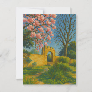 Cartão Postal Porta do Flor - Pintura de Jardim Encantada