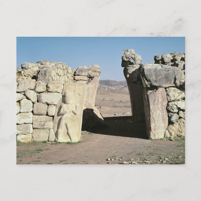 Cartão Postal Porta do Rei, das paredes de Hattusas (Frente)