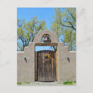 Cartão Postal Porta em um Muro da Adobe, Novo México