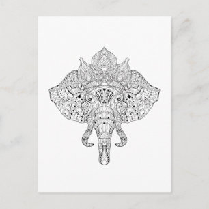 Cartão Postal Porta inspirada na cabeça do elefante