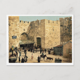 Cartão Postal Porta Jaffa, Jerusalém, Foto clássica da Terra S