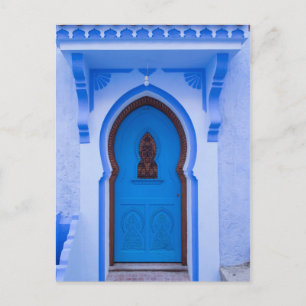 Cartão Postal Porta Marroquina Azul