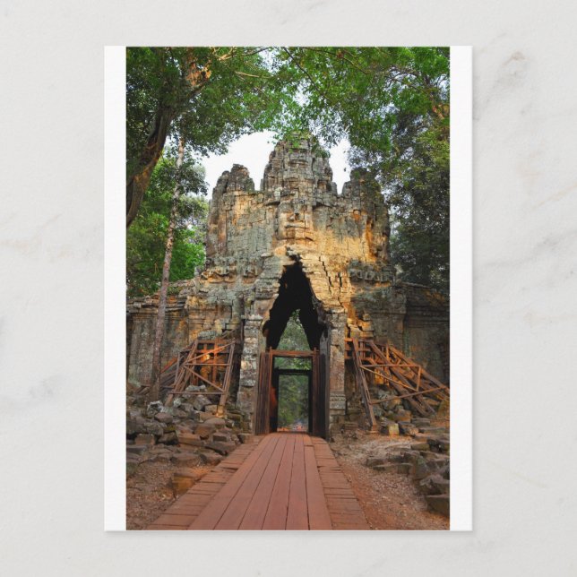 Cartão Postal Porta Norte de Angkor Thom, Camboja (Frente)
