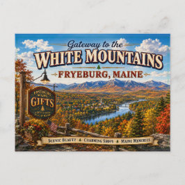Cartão Postal Portal para as Montanhas Brancas Fryeburg Maine