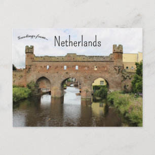 Cartão Postal Portão Berkel Zutphen Países Baixos